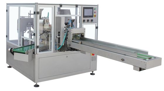 300mm Rotary Paketleme Makinesi 1500g Tam Otomatik Stand Up Pocket Paketleme Makinesi